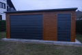 Ogłoszenie - Garaż Blaszany Blaszak Wiata  5x5m Drewnopodobny Spad na Tył Brama Uchylna Grafit. Miniaturka 4