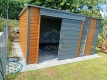 Ogłoszenie - Schowek - domek ogrodowy 4,5x2,5m - wiata 0,5m - drzwi przesuwne - okno drewnopodobny - dach spad w tył ID1087. Miniaturka 5