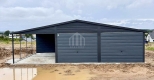 Ogłoszenie - Garaż blaszany 6x6m - wiata 3x5m ze schowkiem 1x3m - 2x brama uchylna - 2x drzwi - okno - dach dwuspadowy - rynny SO171. Miniaturka 3