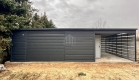 Ogłoszenie - Garaż blaszany 6x6 + wiata 3x6m - brama uchylna - drzwi - antracyt - dach spad w tył  SO186. Miniaturka 4
