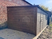Ogłoszenie - Garaż blaszany 3,5x5m - brama dwuskrzydłowa - drzwi - okno - ciemny orzech - drewnopodobny - dach spad w bok SO181. Miniaturka 4