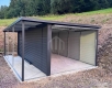 Ogłoszenie - Garaż blaszany 3x6m - wiata 1,5m - brama uchylna - antracyt - rynna - dach spad w tył  SO155. Miniaturka 4