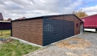 Ogłoszenie - Garaż blaszany 9x6m + wiata 3x6m - 2 x brama uchylna - drzwi - okno - drewnopodobny - dach dwuspadowy - rynny SO176. Miniaturka 5