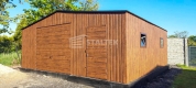 Ogłoszenie - Garaż blaszany 6x6 Brama + drzwi + 2x okno drewnopodobny - jasny orzech  + antracyt Dach dwuspadowy ST111. Miniaturka 5