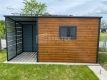Ogłoszenie - Schowek - Domek Ogrodowy 3x2m + wiata 1,5m -  Drzwi  - okno - jasny orzech - dach spad w tył ST134. Miniaturka 3
