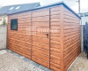 Ogłoszenie - Schowek - Domek Ogrodowy 3,5x2m Drzwi - Okno - Ciemny orzech - Drewnopodobny - Dach spad w tył ST142. Miniaturka 3