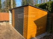 Ogłoszenie - Schowek - Domek Ogrodowy 3x2m + wiata 1,5m - Brama - jasny orzech - dach spad w tył ST132. Miniaturka 3