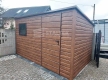 Ogłoszenie - Schowek - domek ogrodowy 3x2,5m - drzwi - okno - ciemny orzech - drewnopodobny - dach spad w tył ST148. Miniaturka 4