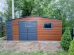 Ogłoszenie - Schowek - Domek Ogrodowy 5,5x3m + wiata 0,5m -  Brama - okno - złoty dąb - dach dwuspadowy ST130. Miniaturka 4