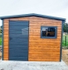 Ogłoszenie - Schowek domek ogrodowy 3x4m - drzwi - okno - jasny orzech - drewnopodobny - antracyt - blachodachówka rynny ST145. Miniaturka 2