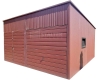 Ogłoszenie - Hala Garaż blaszany 6x6 - 2x Brama - okno - jasny brąz  - dach spad w tył ST108. Miniaturka 1
