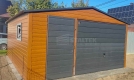 Ogłoszenie - Garaż blaszany 5x5 Brama + drzwi + okno - złoty dąb drewnopodobny Dach dwuspadowy ST118. Miniaturka 4
