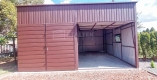 Ogłoszenie - Hala Garaż blaszany 6x6 - 2x Brama - okno - jasny brąz  - dach spad w tył ST108. Miniaturka 4
