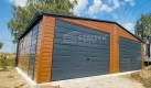Ogłoszenie - Garaż Blaszany 8x5 - 2x Brama Uchylna - Okno - Drzwi - Antracyt - jasny orzech Drewnopodobny - dach Dwuspadowy ST112. Miniaturka 5
