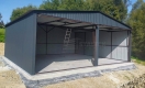 Ogłoszenie - Garaż blaszany 6x5,8 2x Brama uchylna Antracyt Dach dwuspadowy ST116. Miniaturka 4