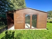Ogłoszenie - Schowek - domek ogrodowy 5,5x4m - wiata 0,5m - drzwi szklane PCV - jasny orzech - drewnopodobny - dach dwuspadowy ID1136. Miniaturka 3