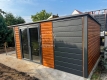 Ogłoszenie - Schowek - domek ogrodowy 4x3m - wiata 1,5m - drzwi - drzwi szklane PCV - złoty dąb - drewnopodobny - antracyt -  ID1135. Miniaturka 4