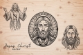 Ogłoszenie - Kliparty wektorowe SVG „Jezus” – 23 pliki do piaskowania, grawerowania i DIY | Artesis. Miniaturka 3