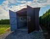 Ogłoszenie - Garaż blaszany 4x8m wolnostojący -  brama dwuskrzydłowa - ciemny brąz - dwuspadowy GB173. Miniaturka 3