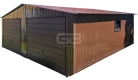 Ogłoszenie - Garaż blaszany 8x6m dwuspadowy 2x brama uchylna okno GB185. Miniaturka 1