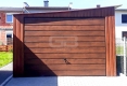 Ogłoszenie - Garaż blaszany 3,5x5 Brama uchylna - kolor drewnopodobny - spad w bok GB131. Miniaturka 3