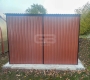 Ogłoszenie - Garaż blaszany 3x5m - Brama dwuskrzydłowa - jasny brąz - rynny - dach spad w tył GB144. Miniaturka 2