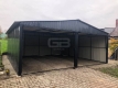 Ogłoszenie - Garaż blaszany 6x6 wolnostojący 2x Brama uchylna - Czarny - Dach dwuspadowy GB191. Miniaturka 5