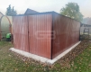 Ogłoszenie - Garaż blaszany 3x5m - Brama dwuskrzydłowa - jasny brąz - rynny - dach spad w tył GB144. Miniaturka 4