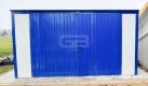 Ogłoszenie - GARAŻ BLASZANY 4m x 5m pion - spad w tył - Brama - niebieski + biały GB159. Miniaturka 5