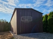 Ogłoszenie - Garaż blaszany 4x8m wolnostojący -  brama dwuskrzydłowa - ciemny brąz - dwuspadowy GB173. Miniaturka 2