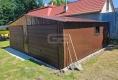 Ogłoszenie - Garaż blaszany 8x6m dwuspadowy 2x brama uchylna okno GB185. Miniaturka 2