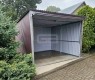Ogłoszenie - Garaż blaszany 3x4 m - wolnostojący - brama uchylna - ciemny brąz - spad w tył GB134. Miniaturka 5