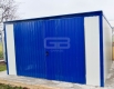 Ogłoszenie - GARAŻ BLASZANY 4m x 5m pion - spad w tył - Brama - niebieski + biały GB159. Miniaturka 3