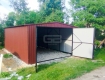 Ogłoszenie - Garaż blaszany 4x7 Brama Brąz Dach dwuspadowy - wolnostojący GB171. Miniaturka 2