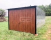 Ogłoszenie - Garaż blaszany 3x5 Brama uchylna - ocynk - brama - ciemny orzech spad w tył GB142. Miniaturka 4