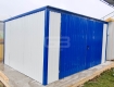 Ogłoszenie - GARAŻ BLASZANY 4m x 5m pion - spad w tył - Brama - niebieski + biały GB159. Miniaturka 2