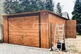 Ogłoszenie - Garaż blaszany 4x7 Brama + drzwi Drewnopodobny  Dach spad w tył GB170. Miniaturka 3