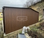 Ogłoszenie - Garaż blaszany 6x5,8m - 2x Brama uchylna - Ciemny orzech - drewnopodobny - antracyt - rynny - dach dwuspadowy GB178. Miniaturka 6