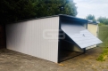 Ogłoszenie - Garaż blaszany 3x5 Brama - Biały  - Dach spad w tył GB138. Miniaturka 3