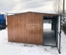 Ogłoszenie - Garaż blaszany 5x8 wolnostojący - Brama uchylna - Okno - drzwi drewnopodobny Dach dwuspadowy - GB176. Miniaturka 5