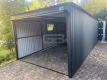 Ogłoszenie - Garaż blaszany 3x7 brama uchylna - okno PCV - antracyt Dach spad w tył GB157. Miniaturka 8