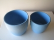 Ogłoszenie - Piękne karbowane ceramiczne niebieskie doniczki – osłonki. Miniaturka 2