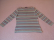 Ogłoszenie - Lekka bluzka z długim rękawem, rozm. L w popielato-miętowe paski. Miniaturka 4