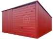 Ogłoszenie - Garaż blaszany 5x6m - brama uchylna - drzwi - okno - czerwony - dach spad w tył PLG254. Miniaturka 1