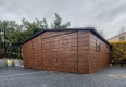 Ogłoszenie - Garaż blaszany 6X6m –  brama uchylna – drzwi - 2x okno - drewnopodobny - dach dwuspadowy - rynny PLG240. Miniaturka 2