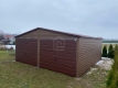 Ogłoszenie - Garaż blaszany 6x5,8m - 2x brama uchylna - ciemny orzech - drewnopodobny - blachodachówka - dach dwuspadowy PLG257. Miniaturka 3