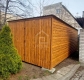 Ogłoszenie - Garaż blaszany 3x5m - brama dwuskrzydłowa - jasny orzech - drewnopodobny - dach spad w tył PLG249. Miniaturka 2