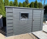 Ogłoszenie - Schowek – domek ogrodowy 3×2 – wiata 0,4×2 – drzwi – okno – antracyt – dach spad w tył PLG247. Miniaturka 3