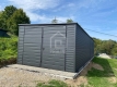 Ogłoszenie - Garaż blaszany 4x9m - brama dwuskrzydłowa - antracyt - dach spad w bok PLG221. Miniaturka 5