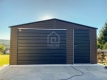 Ogłoszenie - Garaż blaszany 5x5m - brama uchylna - drzwi - ciemny brąz - czarny - dach dwuspadowy PLG202. Miniaturka 2
